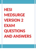  HESI MEDSURGE VERSION 2 EXAM QUESTIONS AND ANSWERS | GRADED A