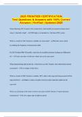 2025 FRONTIER CERTIFICATION Test Questions & Answers with 100&percnt; Correct Answers &vert; Verified &vert; Updated 2025