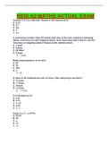HESI A2 MATHS ACTUAL EXAM &lpar;ATAHBASCA UNIVERSITY&rpar; COMPLETE GUIDE&vert;RATED A