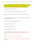 Hesi A&P Study Guide 2021-2022&period; Latest exam review questions and answers&period;