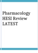 Pharmacology HESI Latest Review