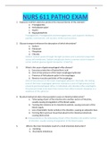 NURS 611 PATO EXAM QUESTIONS COMPLETE GUIDE SOLUTION &lpar;MATYVILLE UNIVERSITY&rpar;&vert;GRADED A&plus; SOLUTION&period;
