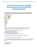 ATI Nutrition Proctored Exams &vert; Complete Answered latest Tests &lpar;5&rpar; Over 1000&plus; Q&A&colon; Distinction level Guide&period;