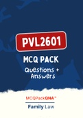 PVL2601 - MCQ Exam PACK (2022)