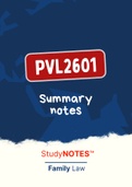 PVL2601 - Notes for Family Law (Summary)