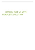 HESI RN EXIT V1 WITH COMPLETE SOLUTION 