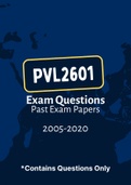 PVL2601 - Exam Questions Papers  (2005-2020)