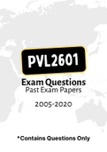 PVL2601 - Exam Questions PACK (2005-2020)