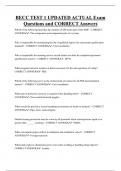 BECC MOD 1 TEST UPDATED Exam  Questions and CORRECT Answers