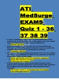Exam (elaborations) 2022 ATI EXAMS AND ANSWERS MED and SURG