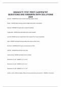 HBI&sol;NOCTI TEST PREP CARPENTRY QUESTIONS AND ANSWERS WITH SOLUTIONS 2024