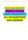 2022 HESI RN EXIT EXAMS V1 160 QUESTIONS AND ANSWERS