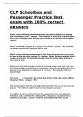 CLP Schoolbus and Passenger Practice Test exam with 100- correct answers&period;