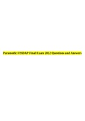 Paramedic FISDAP Final Exam 2022 Questions and Answers.