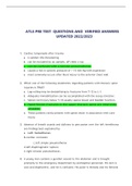ATLS PRE TEST  QUESTIONS AND  VERIFIED ANSWERS UPDATED 2022&sol;2023 