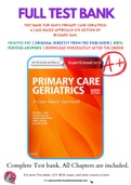 Test Bank For Ham's Primary Care Geriatrics: A Case-Based Approach 6th Edition by Richard Ham 9780323089364 Chapter 1-54 Complete Guide.
