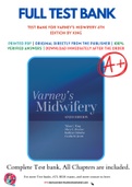 Test Bank For Varney’s Midwifery 6th Edition by King 9781284160215 Chapter 1-38 Complete Guide.
