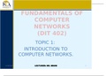 FUNDAMENTALS OF COMPUTER NETWORKS