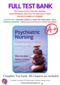 Test Bank For Psychiatric Nursing Contemporary Practice 7th Edition by Mary Ann Boyd, Rebecca Luebbert 9781975161187 Chapter 1-43 Complete Guide.