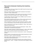 Pga Level 3 Advanced Teaching And Coaching&colon; Learning