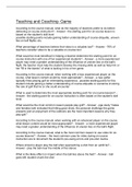Teaching and Coaching- Game
