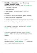 Pilot Exam Questions and Answers &lpar;Latest Update 2025&rpar;