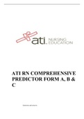 ATI RN COMPREHENSIVE PREDICTOR FORM A&comma; B & C Questions and Answers