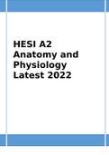 HESI A2 Anatomy and Physiology Question and Answers Experrt Answers Recommends