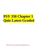 PSY 350 Chapter 5 Quiz Latest Graded 2022/2023
