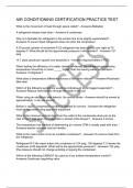 AIR CONDITIONING CERTIFICATION PRACTICE TEST