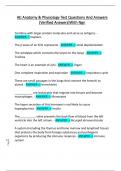 Ati Anatomy & Physiology Test Questions And Answers  &lpar;Verified Answers&rpar;With Ngn