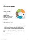 Summary of BP/ES Reporting & BI section in IS course INF3012S