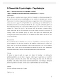 Samenvatting Differenti&euml;le psychologie UGent