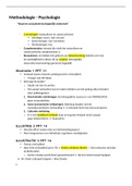 Samenvatting Methodologie Psychologie