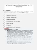 NCLEX-RN Practice Quiz Test Bank #2 (75 Questions)