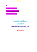 HESI RN Fundamentals Test Bank 2022 / 2023