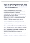 States of Consciousness-Includes terms and concepts from Myers for AP 2e&semi; Unit V with complete solution