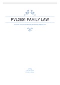 PVL2601 FAMILY LAW 2022
