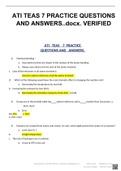 ATI TEAS 7 PRACTICE QUESTIONS AND ANSWERS..docx. VERIFIED