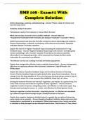 BMS 108 - Exam&num;1 With Complete Solution 