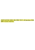 JOINT KNOW SERE 100.2 PRE TEST | 40 Questions With 100% Correct Answers.