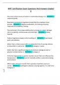 WRT Certification Exam Questions And Answers Graded  A 