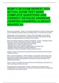 MGMT1136 EXAM NEWEST 2024 ACTUAL EXAM TEST BANK COMPLETE QUESTIONS AND CORRECT DETAILED ANSWERS &lpar;VERIFIED ANSWERS&rpar; ALREADY GRADED A&plus;
