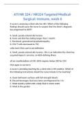 ATI NR 324 / NR 324 Targeted Medical-Surgical: Immune, week 6 | Chamberlain School of Nursing (Questions and Answers) (Rated A)