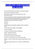 PN 3004 FINAL EXAM QUESTIONS AND ANSWERS