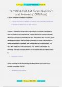HSI YMCA First Aid Exam Questions  and Answers &lpar;100&percnt; Pass&rpar;