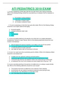 ATI PEDIATRICS FINAL ACTUAL EXAM 70 CORRECT QUESTIONS AND ANSWERS COMPLETE A GRADED GUIDE&period;