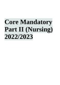 Core Mandatory Part II Nursing 2022/2023