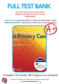 Test Bank For Clinical Guidelines in Primary Care 3rd Edition by Hollier 9781892418258 Complete Guide .