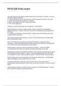 PCN 100 final exam Questions and Answers 100&percnt; Solved
